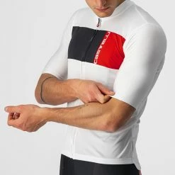 Maillot Manche Courte Castelli Prologo 7 Homme Blanc 2023 -Vélos Populaire Magasin 03 4522023 065 700x700 3